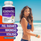 Topluxe Suplemento de Resveratrol 1800mg Trans-Resveratrol para Soporte Antioxidante y Antienvejecimiento, 90 Cápsulas